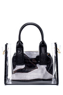 Women's Transparent Crocodile Patterned Shoulder Bag | Derimod Women's Transparent Crocodile Patterned Shoulder Bag | Derimod