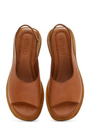 Women's Tan Leather Sandals | Derimod Women's Tan Leather Sandals | Derimod