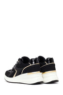 Woman Black Lace-Up Wedge Sneaker | Derimod Woman Black Lace-Up Wedge Sneaker | Derimod