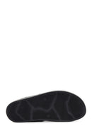 Men's Black Leather Slippers | Derimod Men's Black Leather Slippers | Derimod