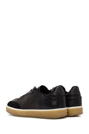 Erkek Siyah Bağcıklı Deri Sneaker | Derimod Erkek Siyah Bağcıklı Deri Sneaker | Derimod