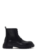 Men's Black Zippered Casual Leather Boots | Derimod Men's Black Zippered Casual Leather Boots | Derimod