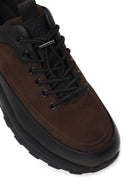 Male Brown Lace-Up Thick-Soled Leather Casual Sneaker | Derimod Male Brown Lace-Up Thick-Soled Leather Casual Sneaker | Derimod
