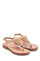 Women's Bead Detailed Leather Sandals | Derimod Women's Bead Detailed Leather Sandals | Derimod