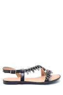 Women's Casual Stone Detailed Sandals | Derimod Women's Casual Stone Detailed Sandals | Derimod