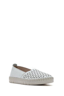 Kadın Beyaz Deri Comfort Loafer | Derimod Kadın Beyaz Deri Comfort Loafer | Derimod