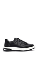 Erkek Siyah Bağcıklı Kalın Tabanlı Deri Sneaker | Derimod Erkek Siyah Bağcıklı Kalın Tabanlı Deri Sneaker | Derimod