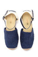 Kadın Lacivert Dolgu Topuk Espadril | Derimod Kadın Lacivert Dolgu Topuk Espadril | Derimod