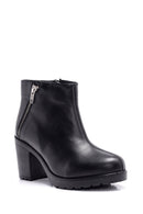 Zippered Women's Leather Boots | Derimod Zippered Women's Leather Boots | Derimod