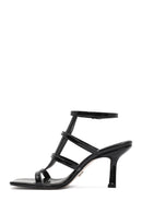 Women's Black Ankle Buckle Thin Heel Patent Leather Sandals | Derimod Women's Black Ankle Buckle Thin Heel Patent Leather Sandals | Derimod
