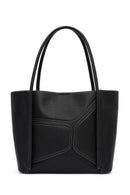 Women's Black Patterned Shoulder Bag | Derimod Women's Black Patterned Shoulder Bag | Derimod