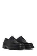 Men's Black Lace-Up Thick-Soled Leather Casual Shoe | Derimod Men's Black Lace-Up Thick-Soled Leather Casual Shoe | Derimod