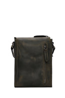 Men's Khaki Leather Messenger Bag | Derimod Men's Khaki Leather Messenger Bag | Derimod