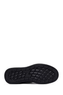 Erkek Siyah Bağcıklı Deri Casual Sneaker | Derimod Erkek Siyah Bağcıklı Deri Casual Sneaker | Derimod