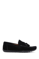Men's Black Tasseled Suede Leather Casual Loafer | Derimod Men's Black Tasseled Suede Leather Casual Loafer | Derimod