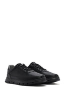 Men's Black Lace-Up Leather Casual Sneaker | Derimod Men's Black Lace-Up Leather Casual Sneaker | Derimod