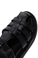 Women's Black Strappy Leather Comfort Sandals | Derimod Women's Black Strappy Leather Comfort Sandals | Derimod