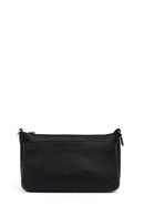 Woman Black Long-Strap Leather Shoulder Bag | Derimod Woman Black Long-Strap Leather Shoulder Bag | Derimod