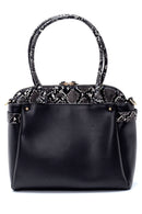 Women's Snakeskin Pattern Detailed Shoulder Bag | Derimod Women's Snakeskin Pattern Detailed Shoulder Bag | Derimod
