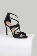 Suede Women's Heeled Sandals | Derimod Suede Women's Heeled Sandals | Derimod