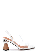 Women's Transparent Strappy Heeled Sandals | Derimod Women's Transparent Strappy Heeled Sandals | Derimod