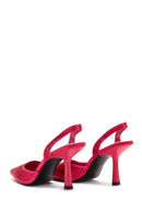 Women's Pink Stone Heeled Shoes | Derimod Women's Pink Stone Heeled Shoes | Derimod