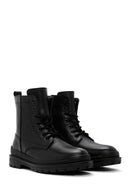 Men's Black Zippered Casual Leather Boots | Derimod Men's Black Zippered Casual Leather Boots | Derimod