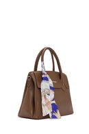 Women's Tan Long Strap Handbag with Accessory Detail | Derimod Women's Tan Long Strap Handbag with Accessory Detail | Derimod