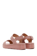 Kadın Pembe Kalın Tabanlı Comfort Sandalet | Derimod Kadın Pembe Kalın Tabanlı Comfort Sandalet | Derimod