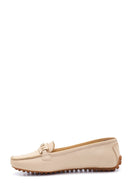 Women's Beige Leather Loafer | Derimod Women's Beige Leather Loafer | Derimod