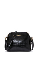 Women's Black Crocodile Cross Bag | Derimod Women's Black Crocodile Cross Bag | Derimod
