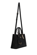 Woman Black Classic Shoulder Bag with Long Strap | Derimod Woman Black Classic Shoulder Bag with Long Strap | Derimod