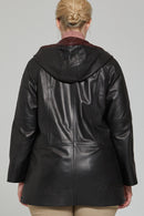 Hilary Plus Women's Leather Jacket | Derimod Hilary Plus Women's Leather Jacket | Derimod
