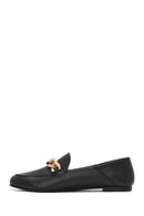 Kadın Siyah Deri Maskülen Loafer | Derimod