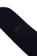 Male Black Bamboo Short Socks | Derimod