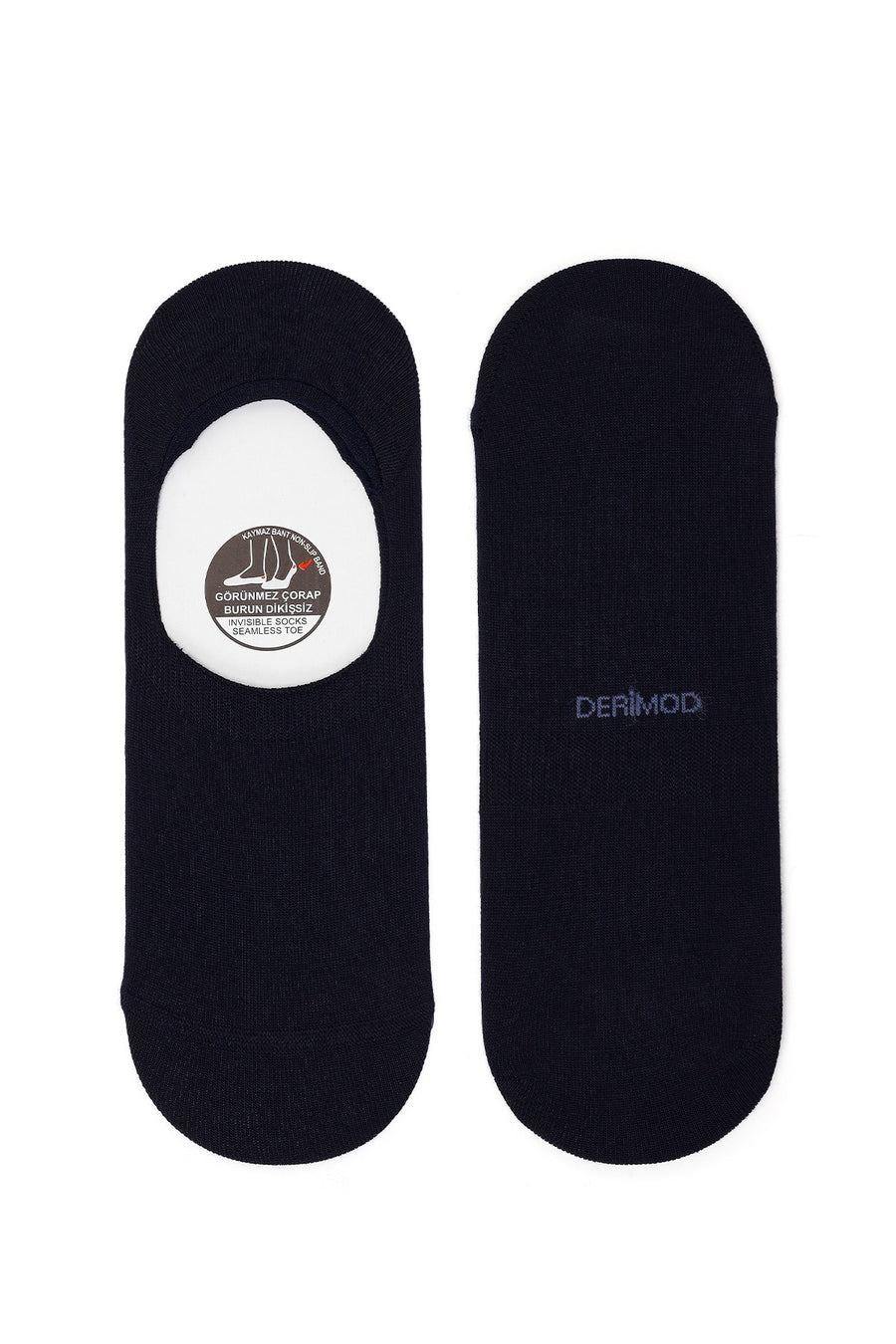 Male Navy Blue Bamboo Short Socks 000A2C10186F | Derimod