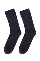 Men's Navy Blue Bamboo Long Socks | Derimod