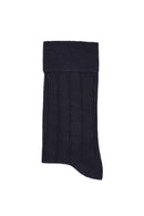 Men's Navy Blue Bamboo Long Socks | Derimod