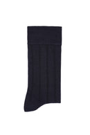 Men's Navy Blue Bamboo Long Socks | Derimod