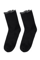 Women's Black Cotton Socks | Derimod