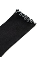 Women's Black Cotton Socks | Derimod