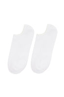 Women's White Cotton Short Socks | Derimod