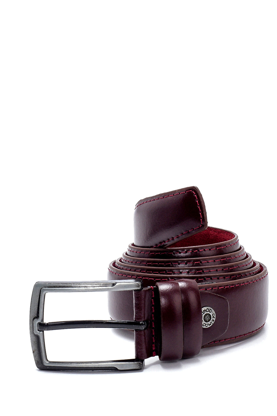 Men's Burgundy Leather Belt 000A2D1201018 | Derimod