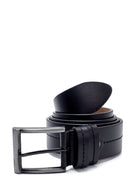 Men's Black Leather Belt | Derimod