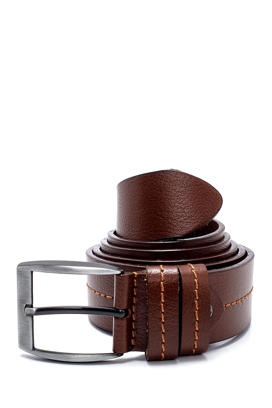 Men's Tan Leather Belt 000A2D1201618 | Derimod