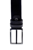 Men's Black Leather Belt | Derimod