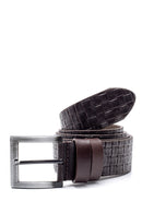 Men's Knitted Pattern Belt | Derimod