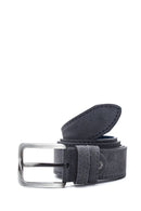 Men's Gray Leather Belt | Derimod