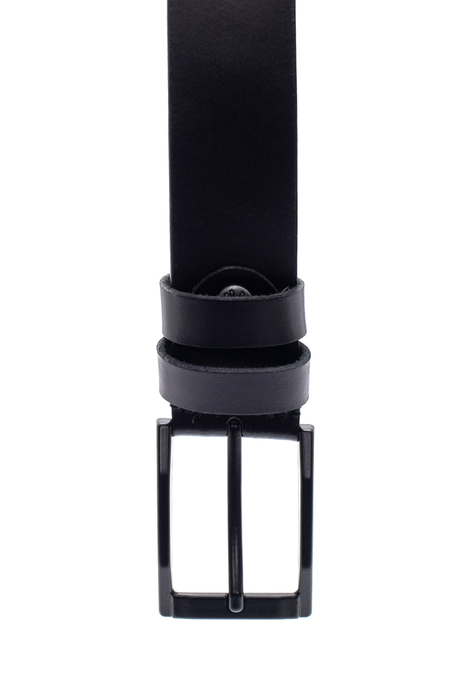 Men's Black Leather Belt