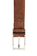 Men's Tan Suede Leather Belt | Derimod
